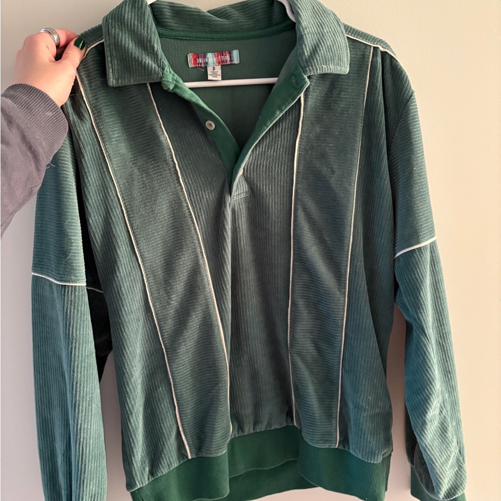 urban outfitters green corduroy sweater/shirt, super comfy and cute